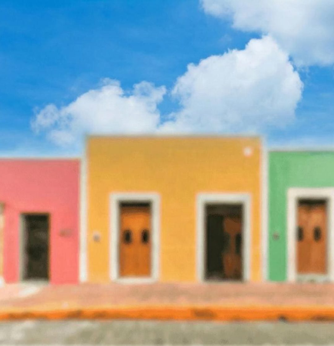 Fondo cielo y casas
